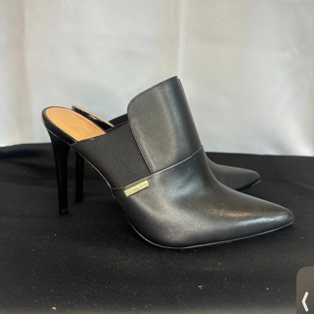 Calvin Klein Black Leather Heels